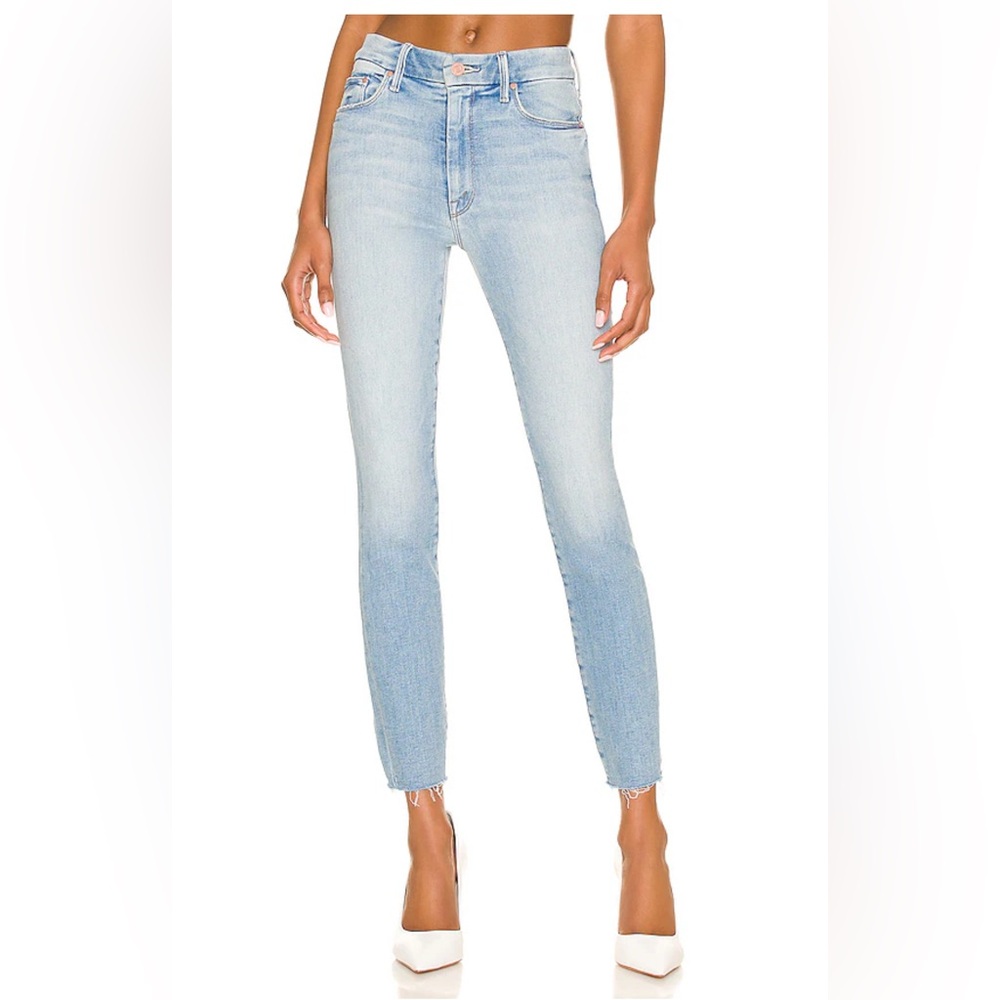 MOTHER High Waisted Looker Ankle Fray Jeans • Size 25 • Au Revoir • NWOT